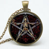 Pentagram Glass Witchcraft Pendant Necklace