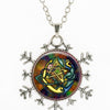 Snowflakes Colorful Glass Witchcraft Pendant Necklace