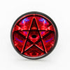 Red Glass Pentagram Witchcraft Adjustable Ring